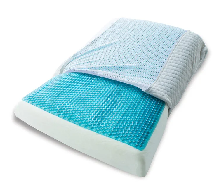 Hot sale Custom Eco-friendly Comfortable Soft Ventilated Gel memory foam pillow For Home