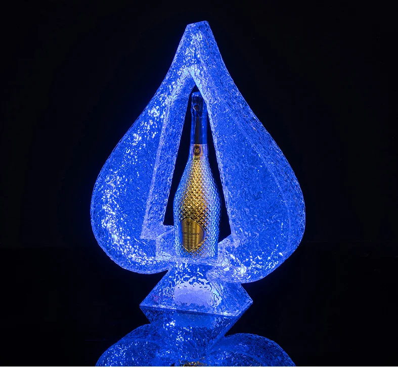 Ace of Spades Champagne VIP Bottle Service Presenter for Nightclub Lounge Bottle Glorifier Sign