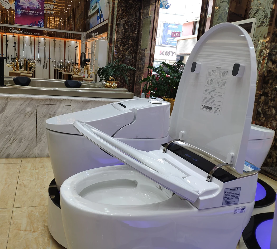 Wholesales Purple Smart Toilet Intelligent Wc Toilet One Piece Ceramic Automatic Flushing Smart Toilet Made in China Hotel White