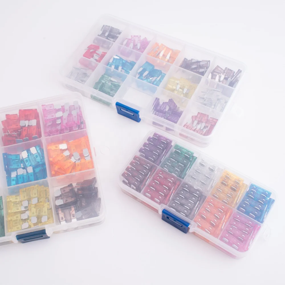 100 PCS Plastic Box Packing Mini 1-50A 32V Automotive  Car Blade Auto Fuse Kit