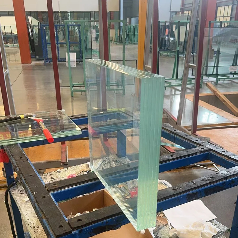 Bulletproof Glass Door Panel Windows Security Doors Bulletproof Wall Panel House Windows Laminated Glass Curtain Wall  Building