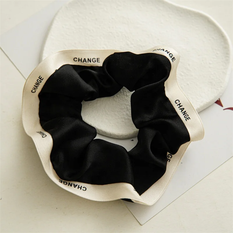 French elegant hair scrunchies ribbon sewing hair accessories for women
