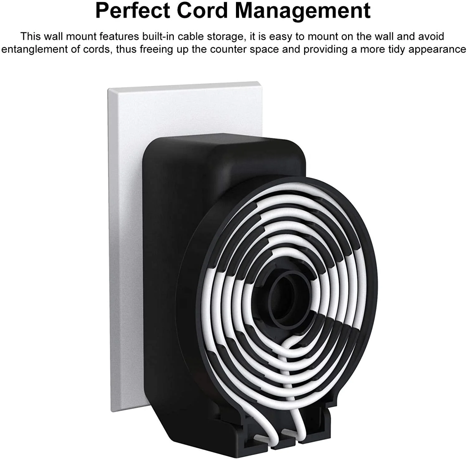 
Speaker Wall Mount Holder Stand for Echo Dot 4th,Foldable Wall Bracket Built-in Cable Storage Device at The Bottom Space Saving 