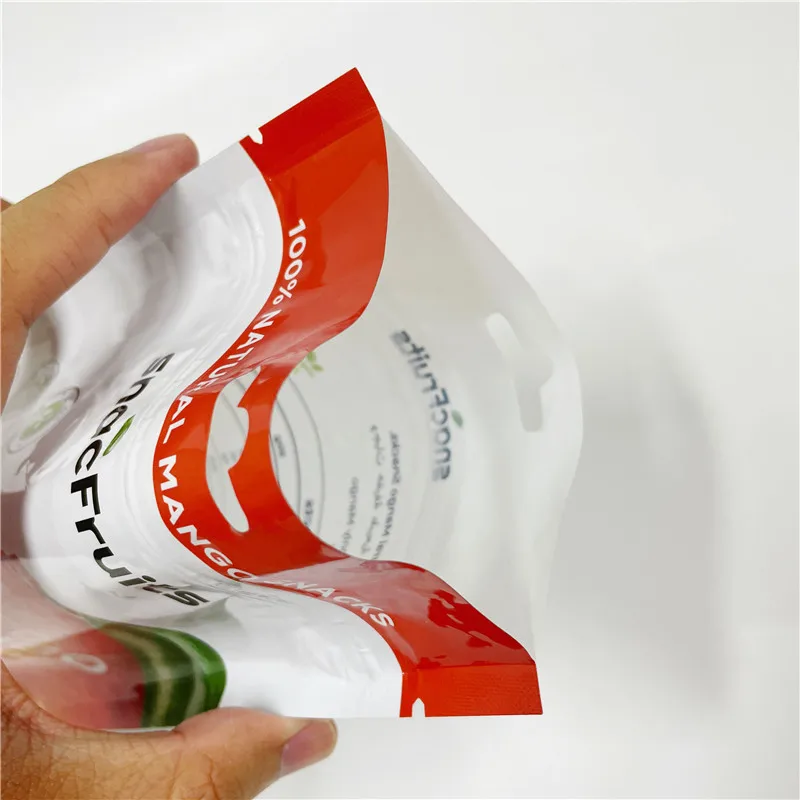 Glossy finish stand up mylar bag smell proof dried fruit packaging bags