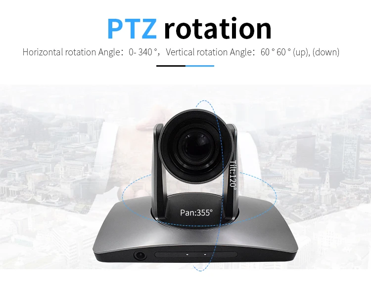 YSX-GT20G image auto tracking conference camera  Webcam PTZ a zoom optique 20x, salle de videoconference HD rencontrant le suivi