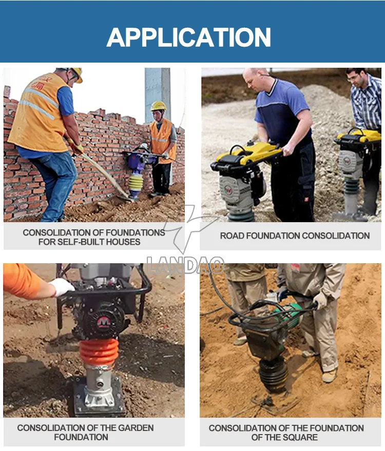 Construction Road Portable Tamper Vibratory Electric Compactor Tamping Rammer