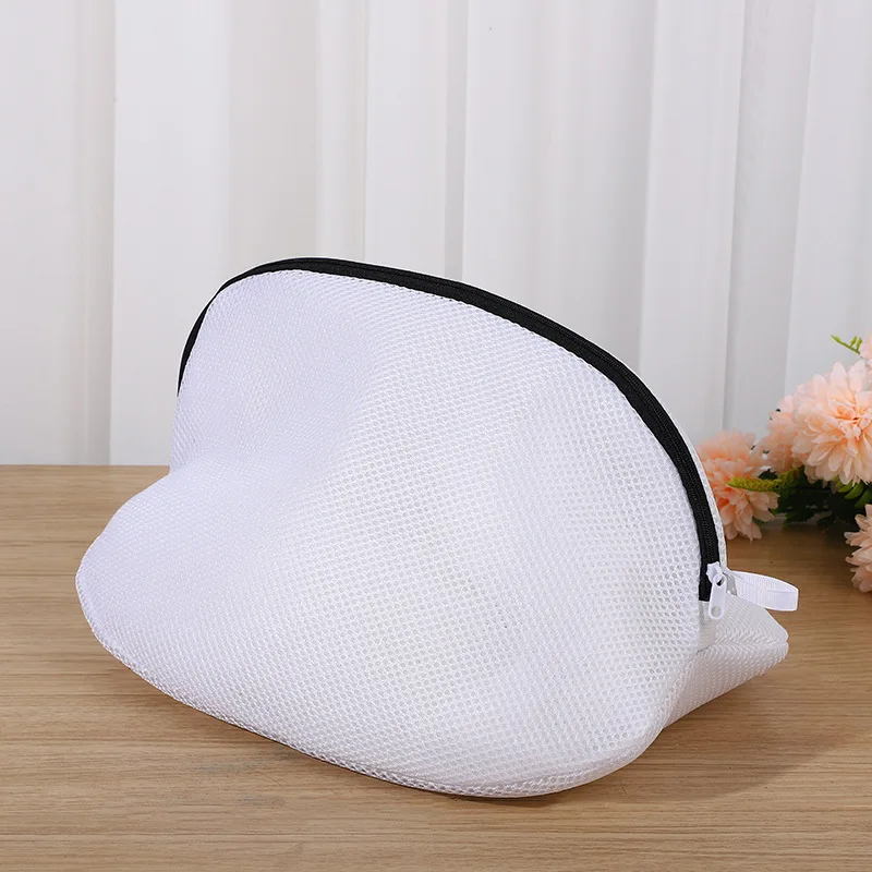 Wholesale Large Convenient Mesh Shoes Washing Bag White Color Machine Washable Shoe Laundry Bag