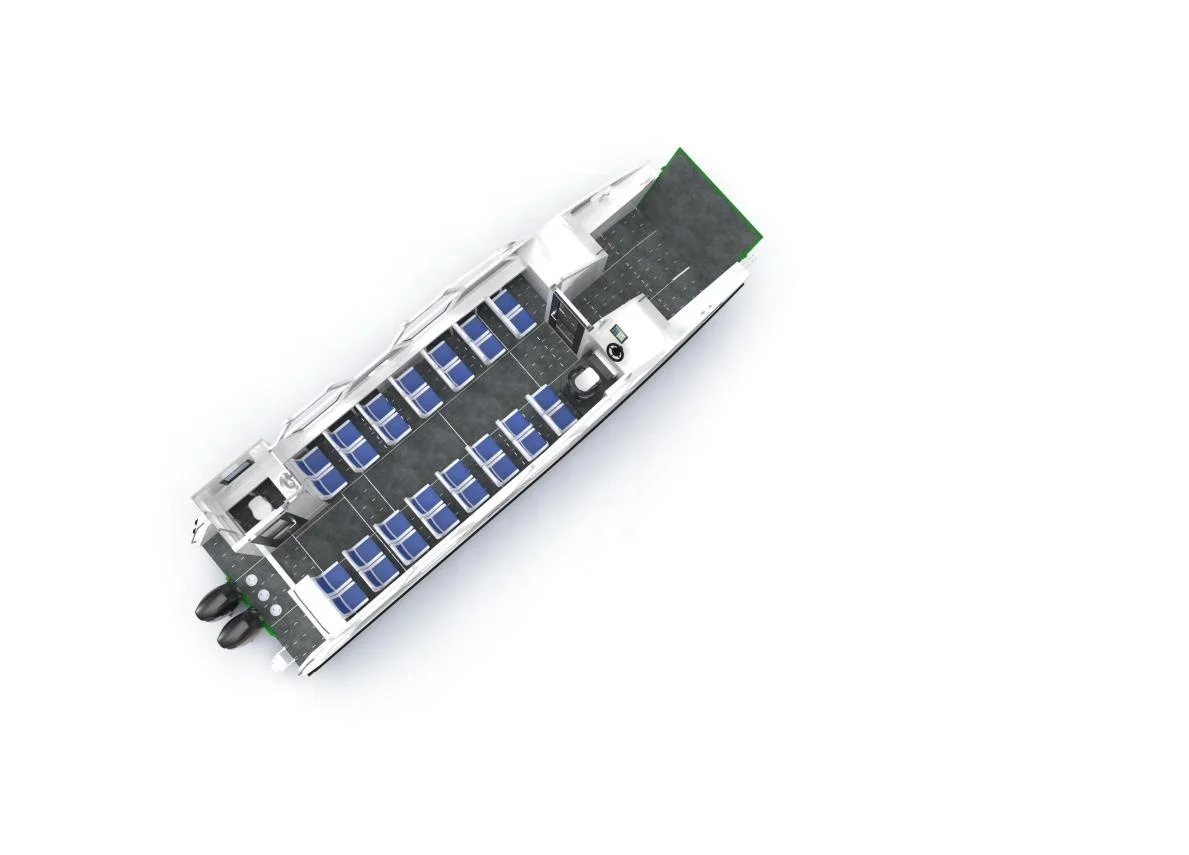 30 passengers 11m aluminum hydrofoil assisted power catamaran water boat passenger ship for sale