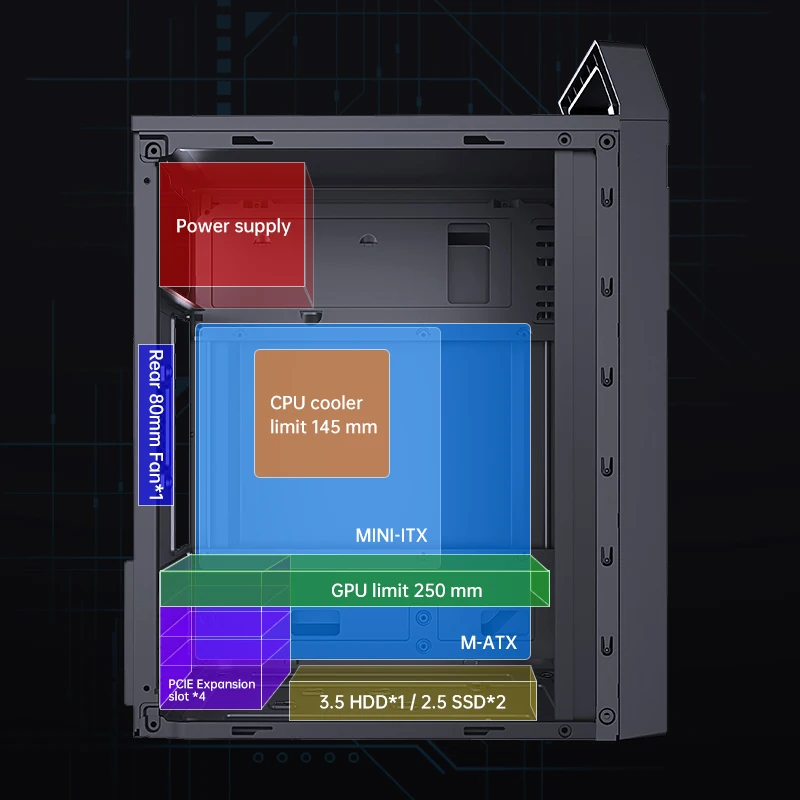 Снеговик удивительный дизайн MATX Mini ITX PC игровой чехол Mid Tower компьютер настольный стальной лист черный компьютерный корпус Корпус Корпуса