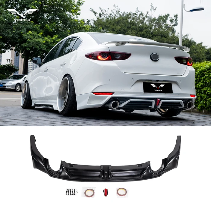 factory direct rear bumpers diffuser spoiler automotive parts rear diffuser universal for mazda3
