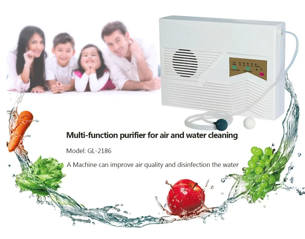 Wholesale  Ozone 600mg Sterilizer Purification Remote Control Home Living Kitchen Ozone Negative Ions Food Purifier