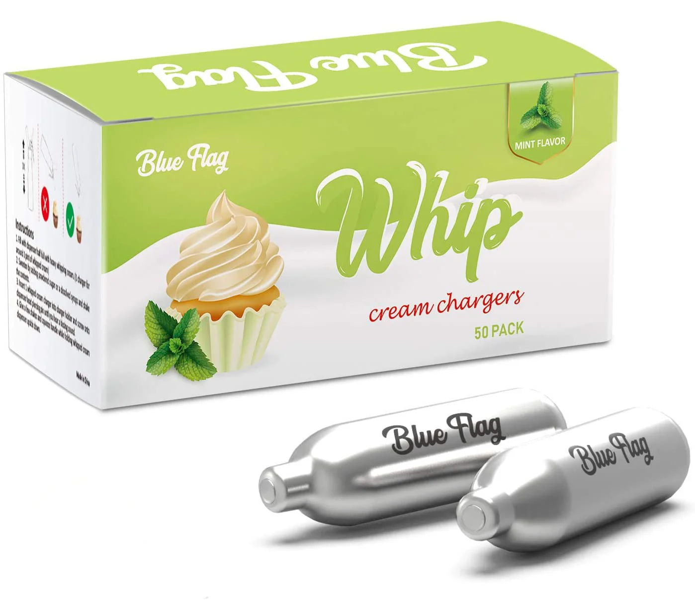 Без остатка жира, зарядное устройство для крема с мятным вкусом, N2O оксид азота, 8 г, картридж для дозатора крема