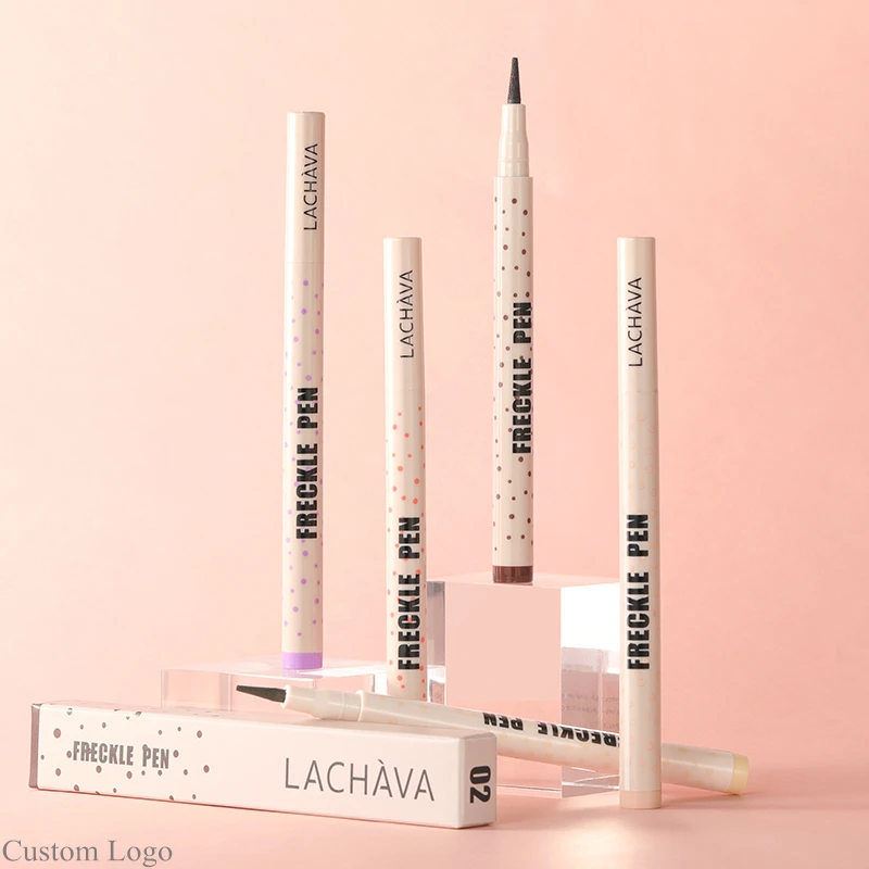 Waterproof temporary tattoo freckles fake glitter mole freckle pen custom label stamp makeup faux freckles pen