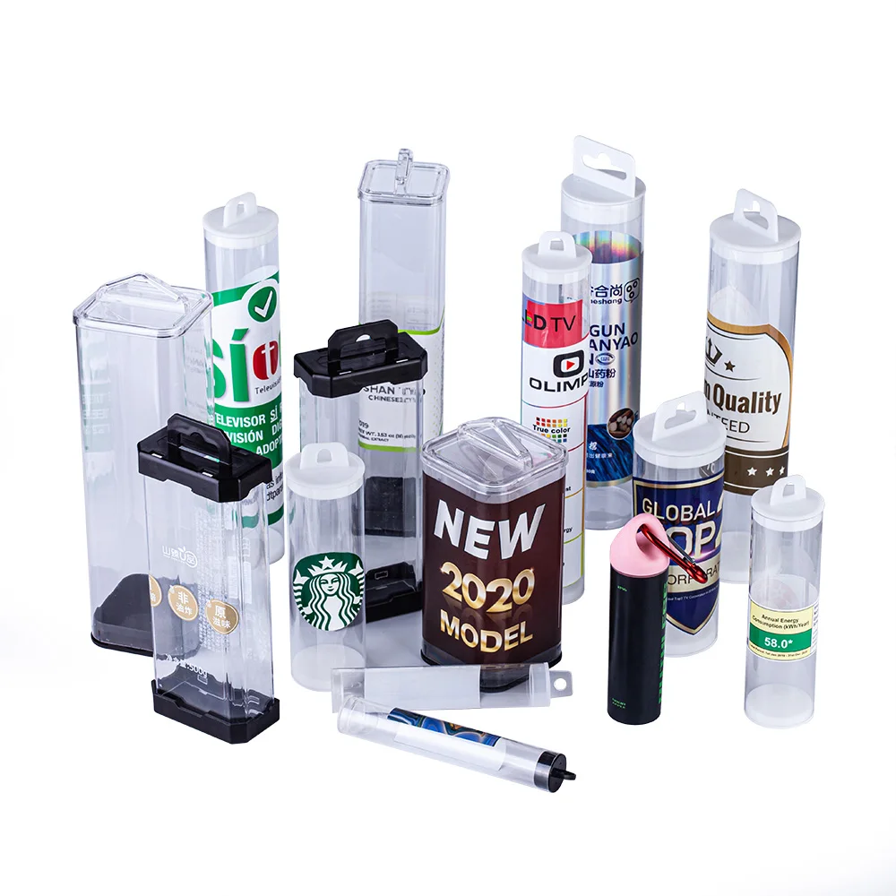 Customized Transparent Packaging Plastic Round Cylinder Packaging Container Tube Clear Plastic package Pc Tube For Crafts