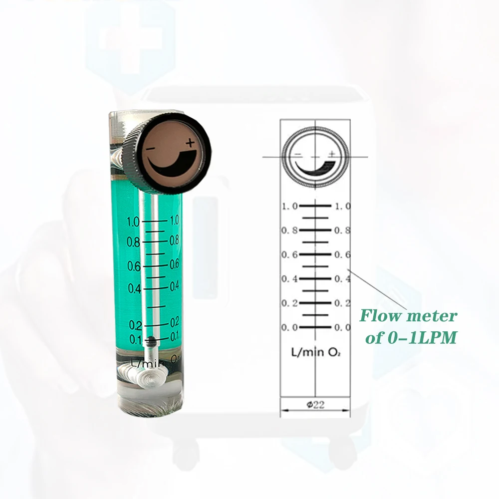 oxygen flow meter gas regulator for oxygen concentrator
