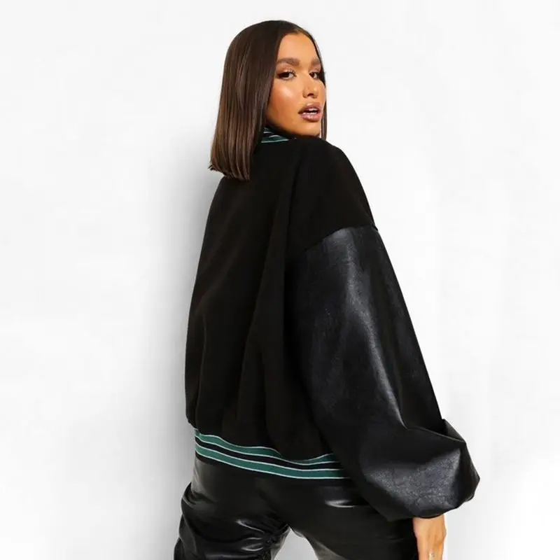 Clothing Suppliers Winter Wool Chenille Embroidery Fleece Baseball Leather Sleeves Varsity Bomber Letterman Jacket