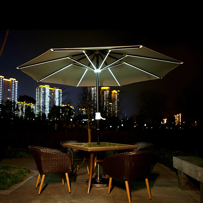 New Market Street Beach Sun Garden Aluminum Parasol Umbrella Large Outdoor Umbrellas