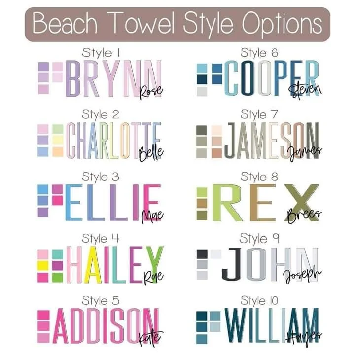 new design hot sale custom printed microfiber Personalized colorful name Beach Towel