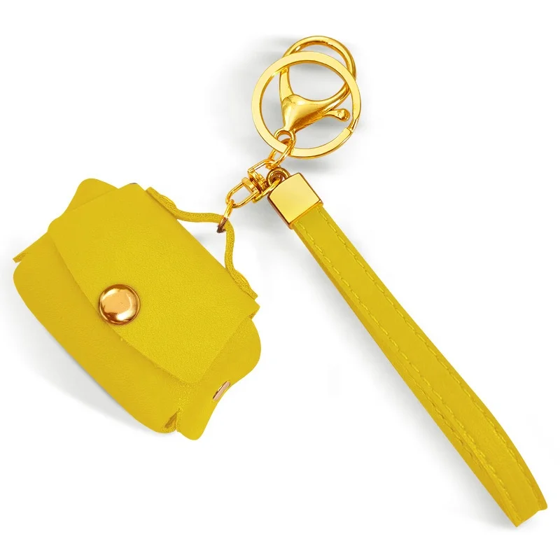 high quality PU leather key chains bag keychain storage headphone coin purse ladies bag car pendant
