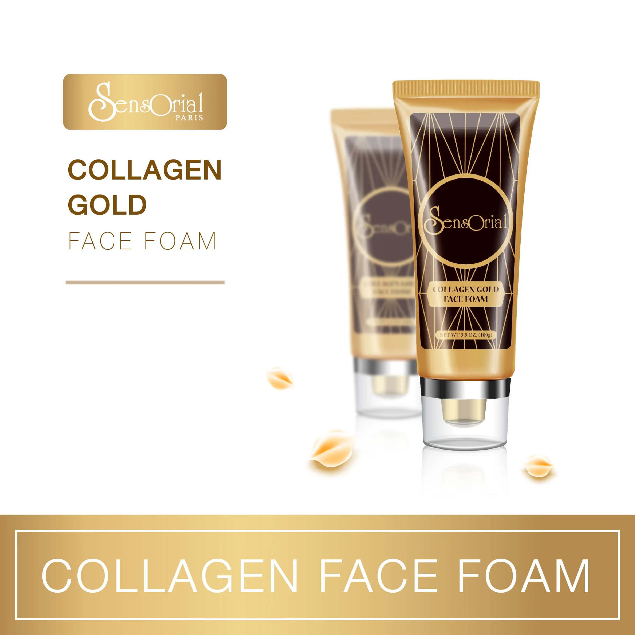 Sensorial Collagen Gold Baby Face Foam Cleansing Whitening Anti Wrinkles 100 g