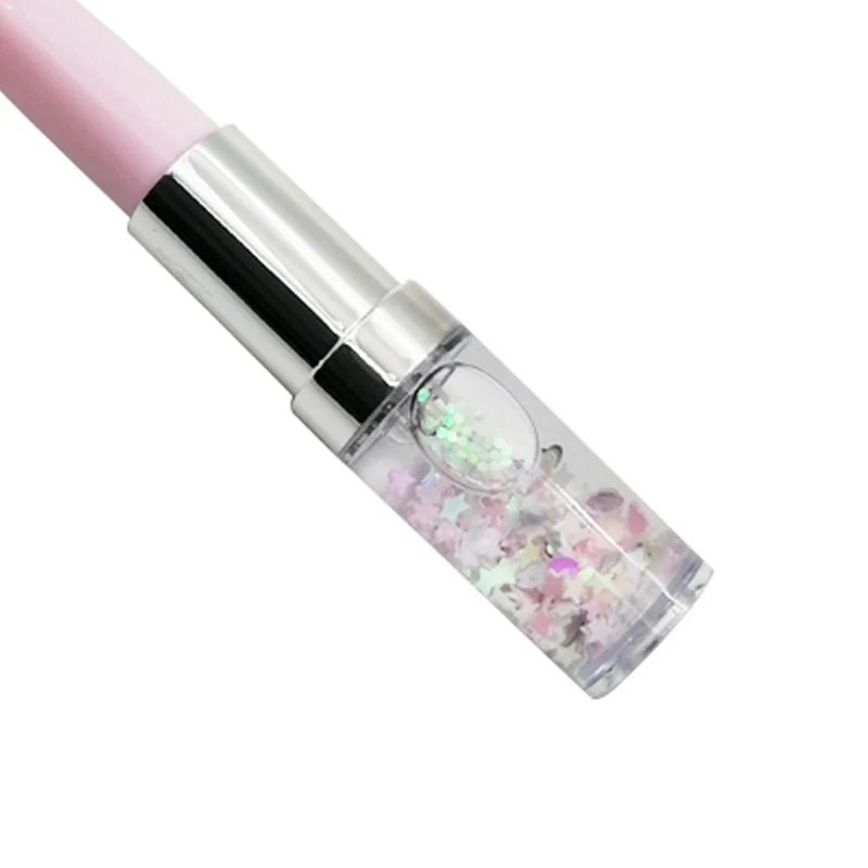 Mini Cute Bling Writing Tools Stationery Pens School Supplies 0.5mm Lipstick Shape Gel Pen Oil Quicksand Glitter