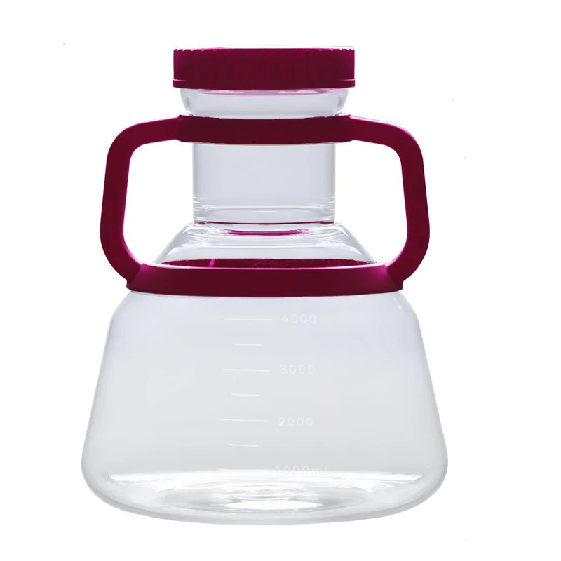 Laboratory equipment Sterile high efficiency erlenmeyer flask 3000ml 5000ml