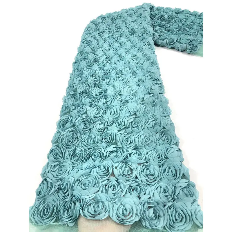 CL64754 кружево с оборками 3d Роза шифоновая Цветочная вышивка lisami кружево Новая мода волшебное легкое кружево 100 юбка платье ткань