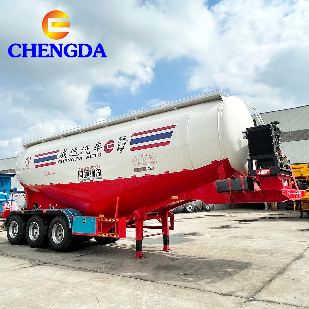 High Quality Cheap Price 45T Tanker Truck Trailers Tri-Axle 2 3 Axle Air Compressor Tank Storage Bulk Cement Tanker Semi Trailer