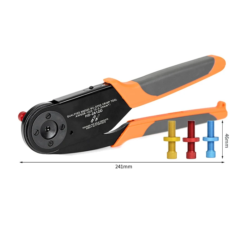 DT DTM DTP series replace HDT-48-00 26-12AWG Aviation Solid pin terminal Cold pressing crimping plier tool
