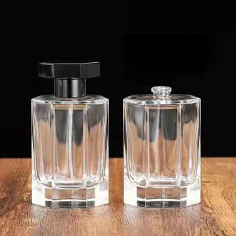 Modern Luxury 30Ml Square Round Crystal Spray Cap Perfume Bottle Empty Refillable Transparent Glass Bottle 50 Ml Perfume Bottle