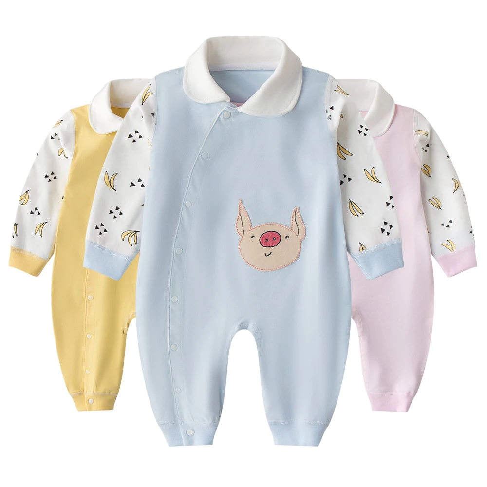 Regular Cotton Rompers for Spring Four Seasons Fat Ding Pig Suit