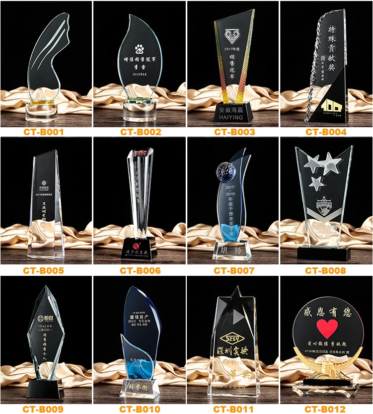 Creative crystal microphone music trophy