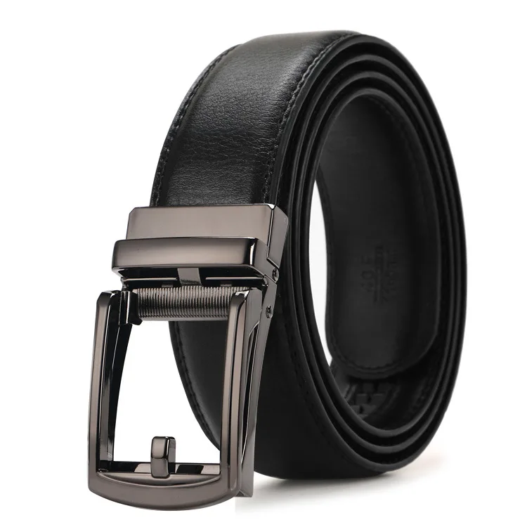 Belts leather men foreign trade automatic buckle belt headless business