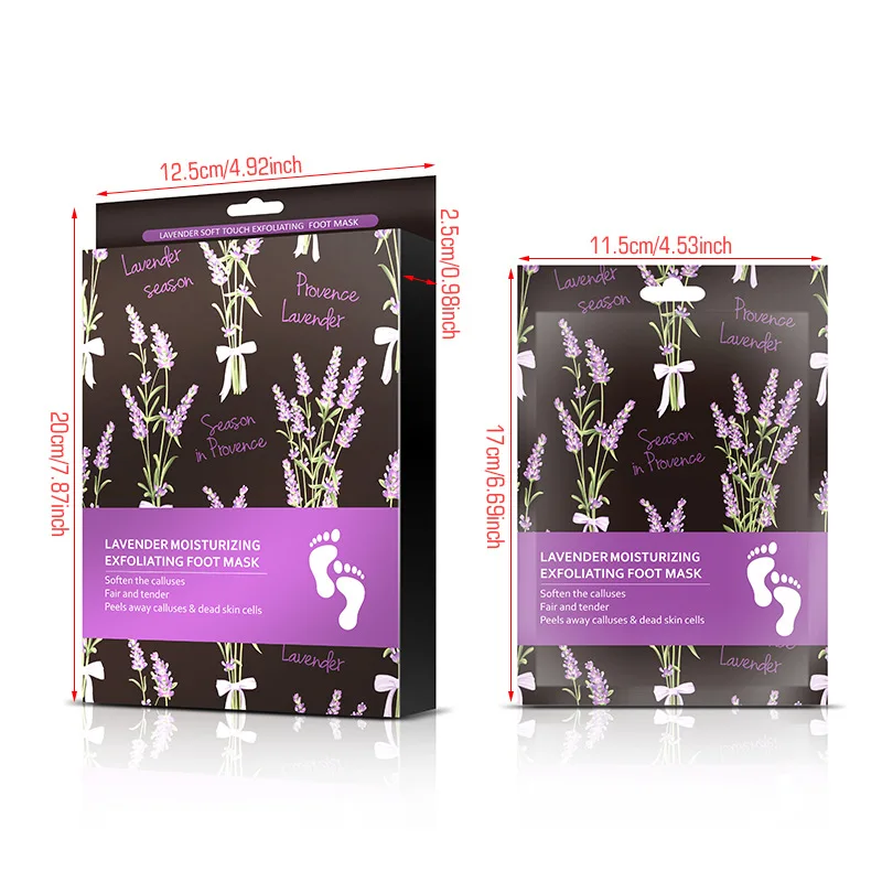 Private Label маска для ног увлажняющая отбеливающая носки
