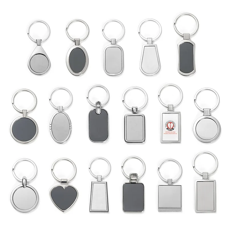 Wholesale Custom Metal Key Chain Supplies Best Quality Various Shapes Keyring Sublimation Blanks Keychain