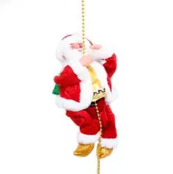 Electric Climbing Ladder Santa Claus Christmas Figurines Ornament Gifts Christmas Tree Hanging Ornament