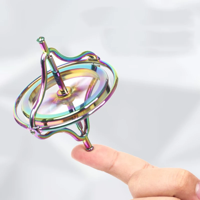 Wholesale Adults Anti Anxiety Spinning Top Colorful Desktop Fidget Spinner Metal Gyroscope Decompression Toys Unisex