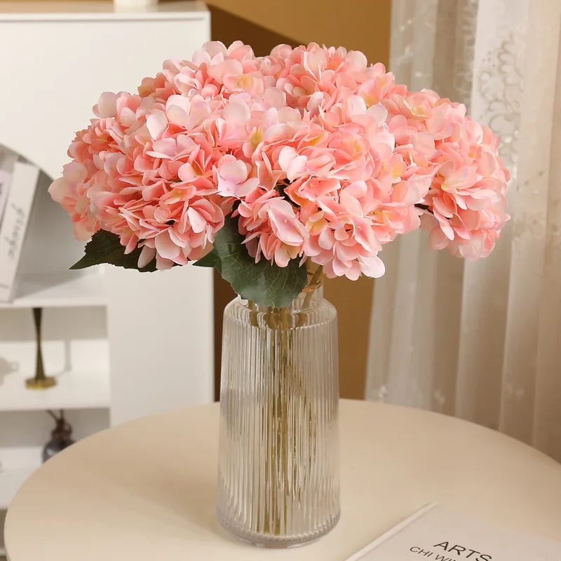 Hot sale artificial hydrangea flowers stem for home wedding decoration wholesale single stem hortensia Fleurs artificielles