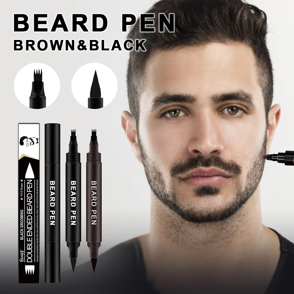 Innovative 4 Tip Micro Barber Home Use Beard Styling Beard Filler Pen For Men