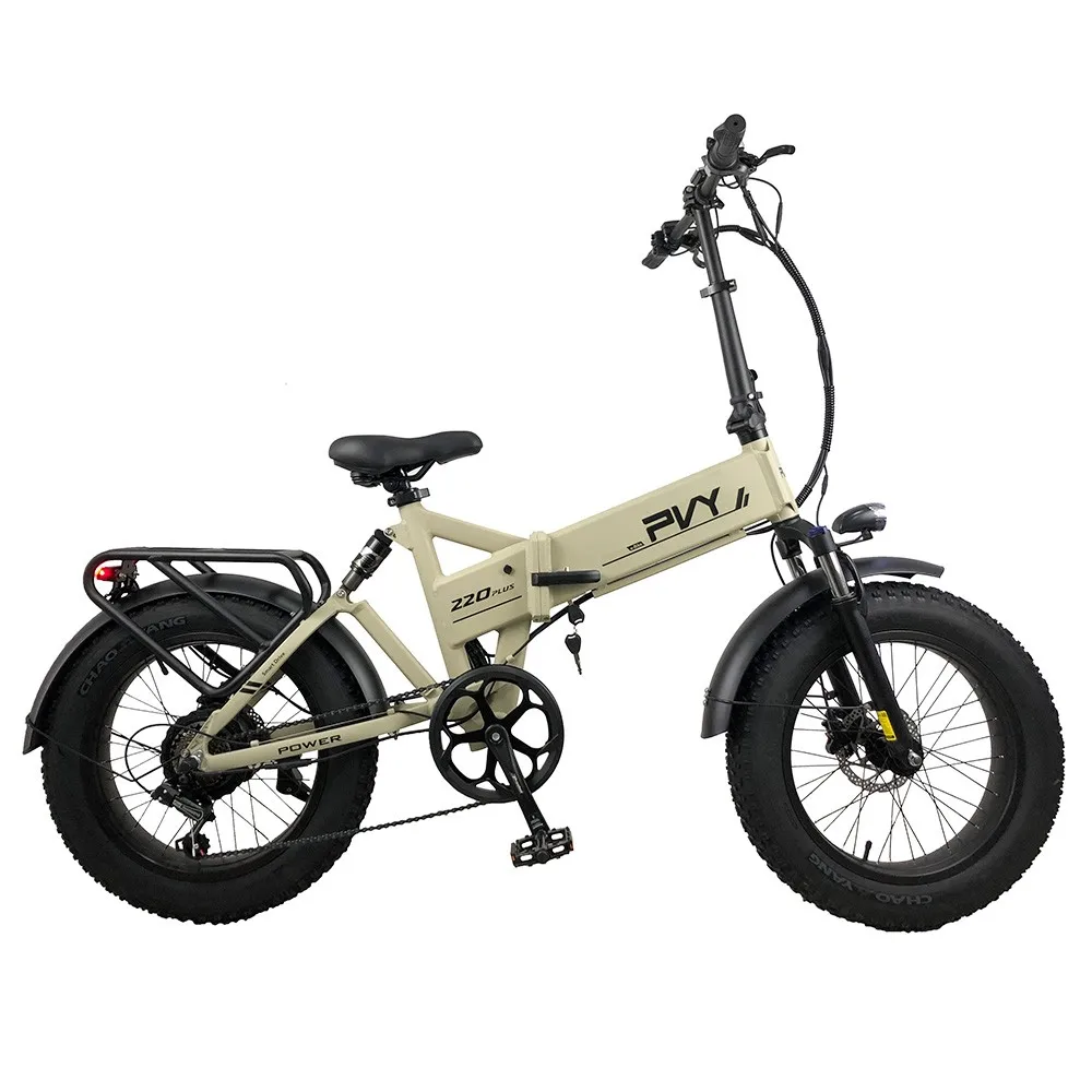Складной электровелосипед PVY Z20 Plus, толстые шины 20*4,0 дюйма, двигатель 1000 Вт, скорость 50 км/ч, батарея 16,5 А · ч, Диапазон 80-120 км, нагрузка 150 кг