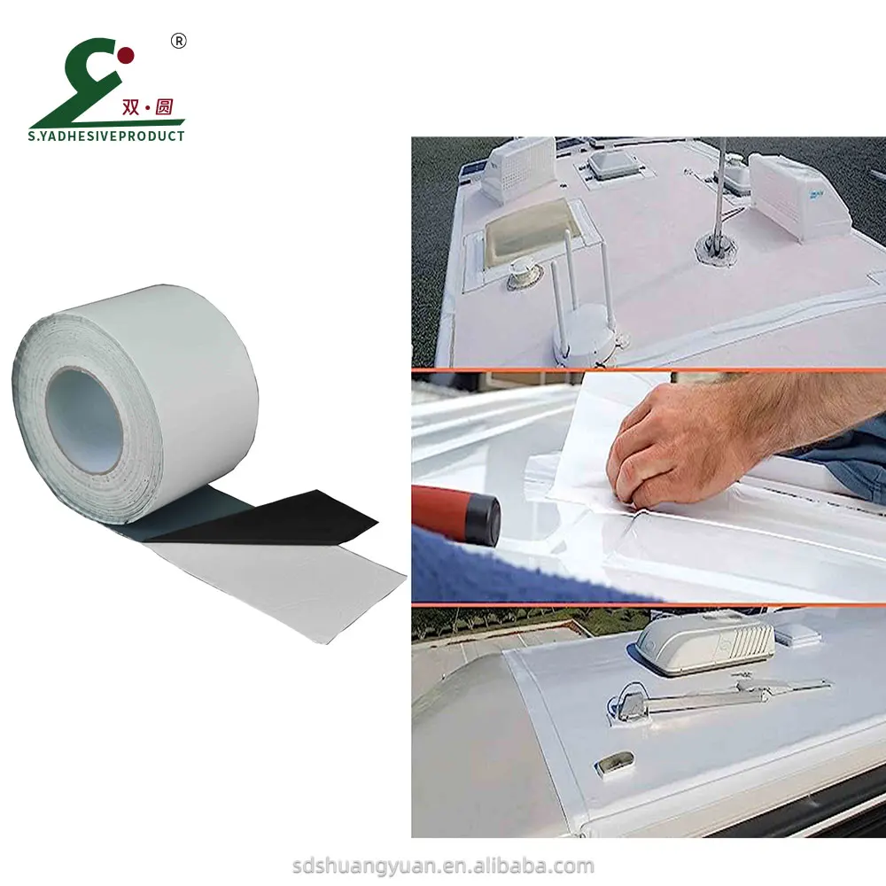 Customizable size white extreme rv roof repair tape Rv Repair Tape White 4-Inches 50-Foot Weatherproof Rv Rubber Roof Patch Tape