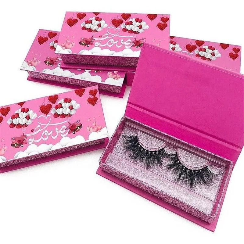 Wholesale faux mink lashes 3D silk lashes synthetic false eyelashes extensions custom eyelash packaging box