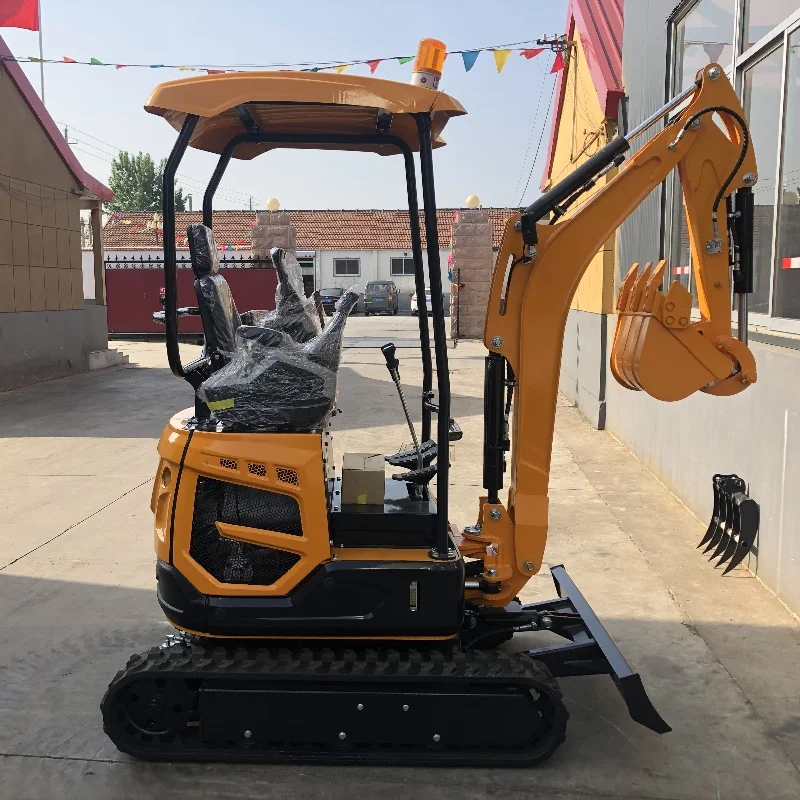 1.2 Ton Mini Crawler Excavator New Diesel Engine Mini Diggers 1 Ton With Good Running Multifunctional Condition Micro Baggers
