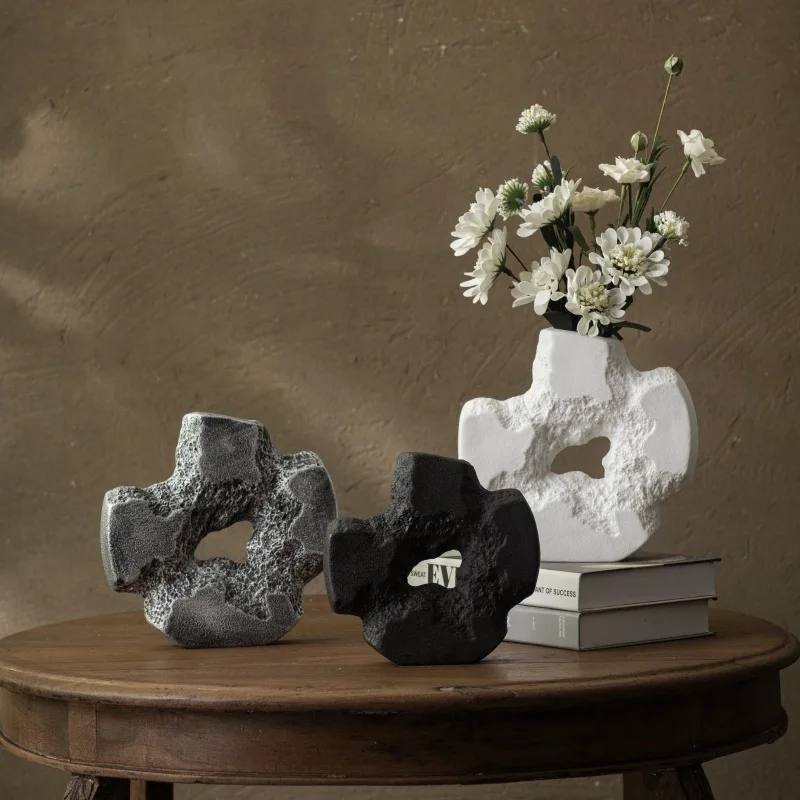 Modern and Minimalist Nordic Luxury Ceramic Vases Creative Handicrafts for Home Living Room Tabletop Matt Glaze Pot