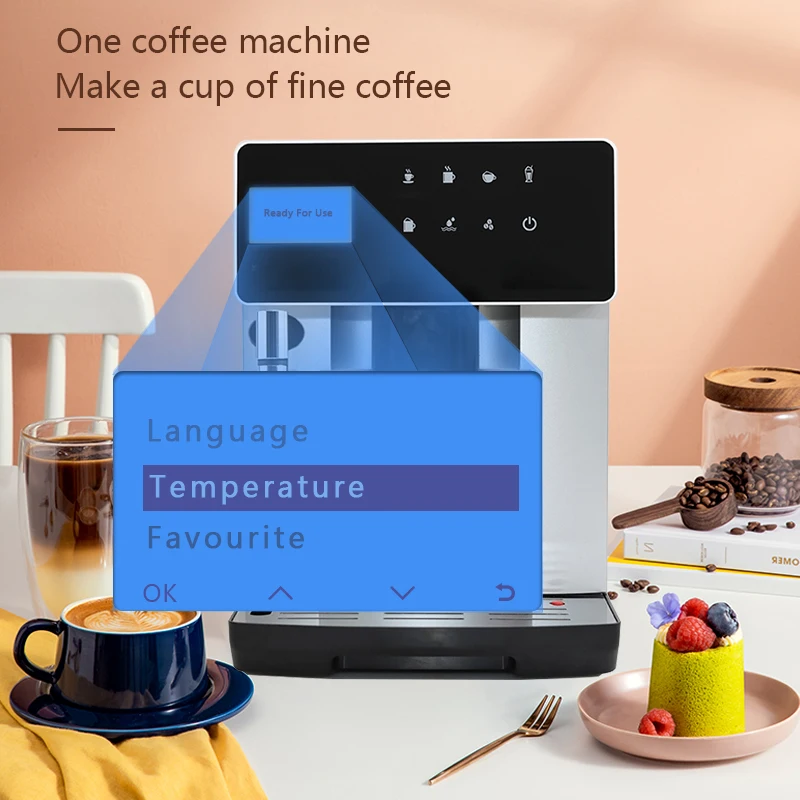 Hot Selling Professional Commercial Houseuse Coffee Machine Automatic Fully Cappuccino Latte Maker With One Touch Screen