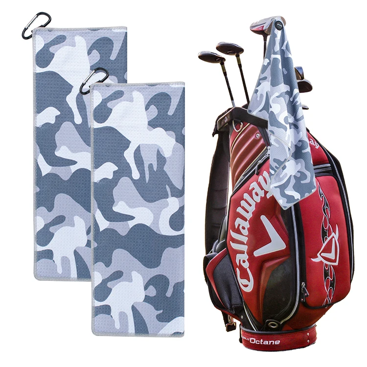 Manufacturers supply custom pattern printing microfiber rpet waffle towel with magnet