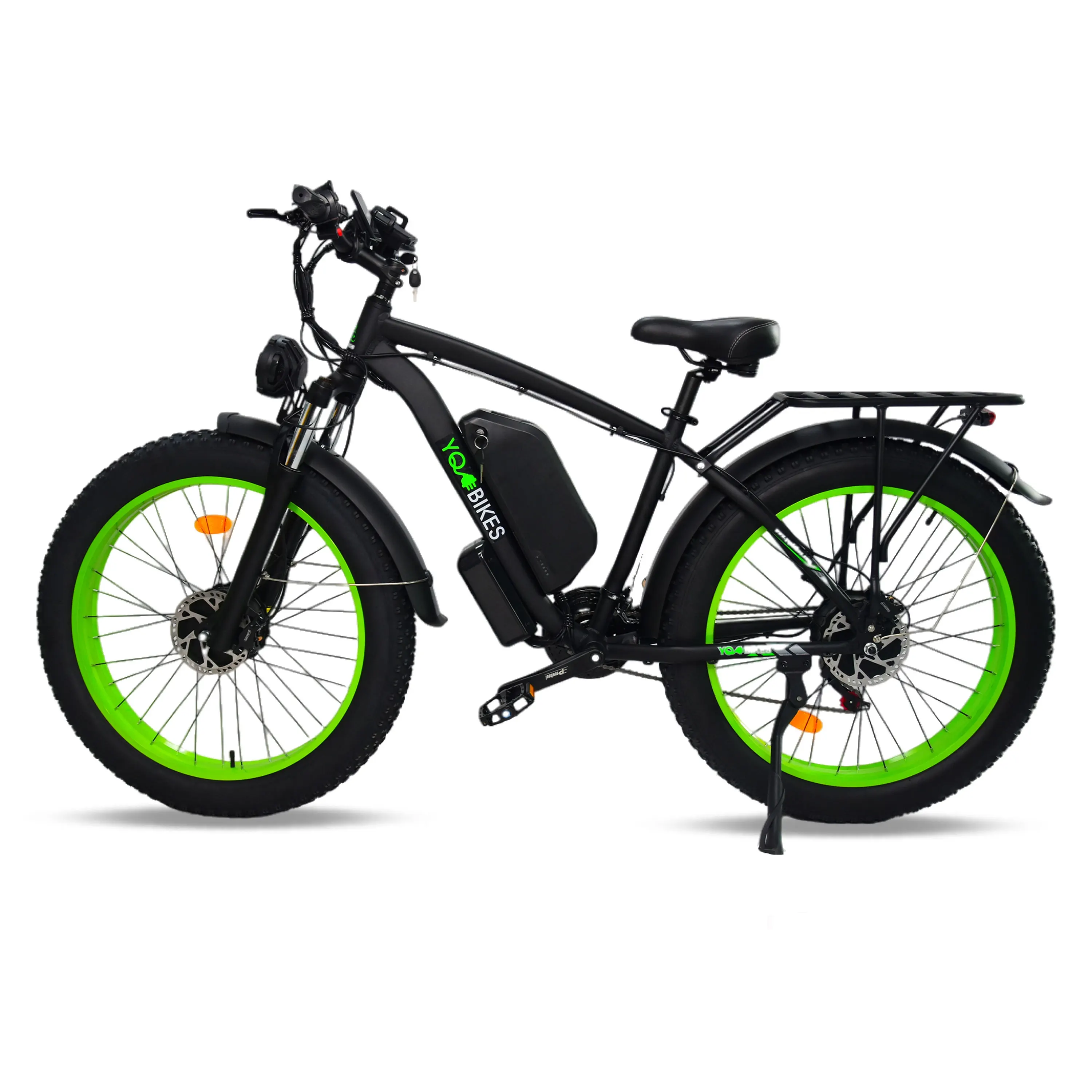 YQEBIKES Adult 2000W Powerful Electric Bicycle Dual Motor 26inch 48V 23Ah Lithium Snow Mountain Bike Full Suspension Ebike