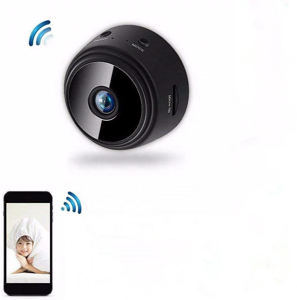 Миниатюрная беспроводная Wi-Fi камера для домашней безопасности с ночным движением маленькая Скрытая