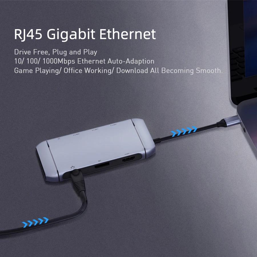  Xfanic C102 Универсальная док-станция HDMI 4k HD VGA Rj45 9 в 1 Usb C Type адаптер