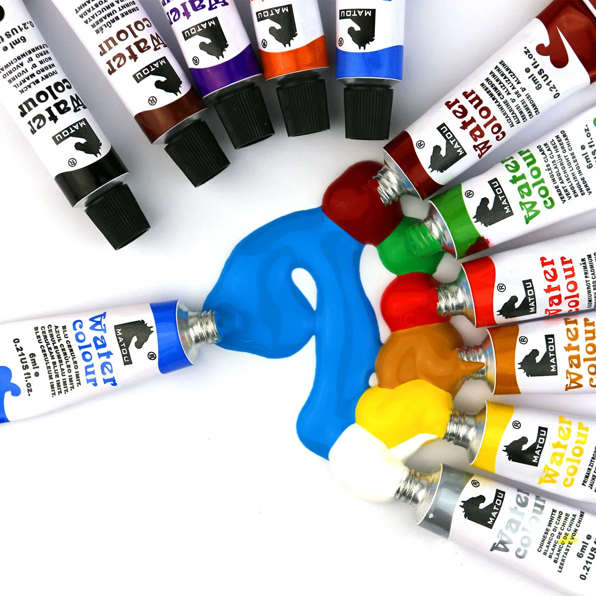 Opeth 0.2oz/6ml 12 Colors Acrylic Paint Set With Brush DIY Painting Graffiti Paint Professional Art Supplier